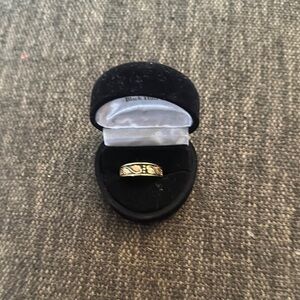 Gold Ring in Black Velvet Box